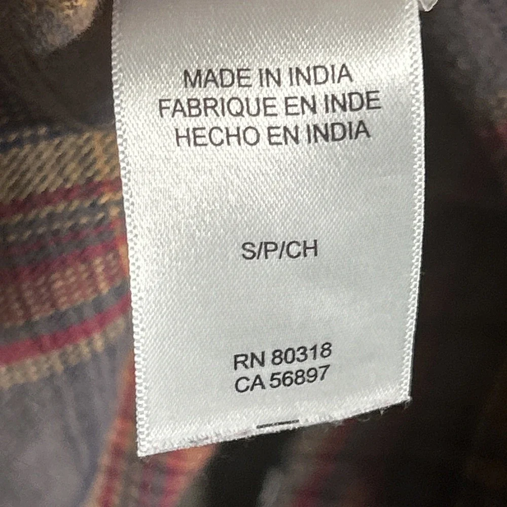 Lucky Brand Pearl Snap Flannel Shirt Mens Small Saturday Stretch Pockets